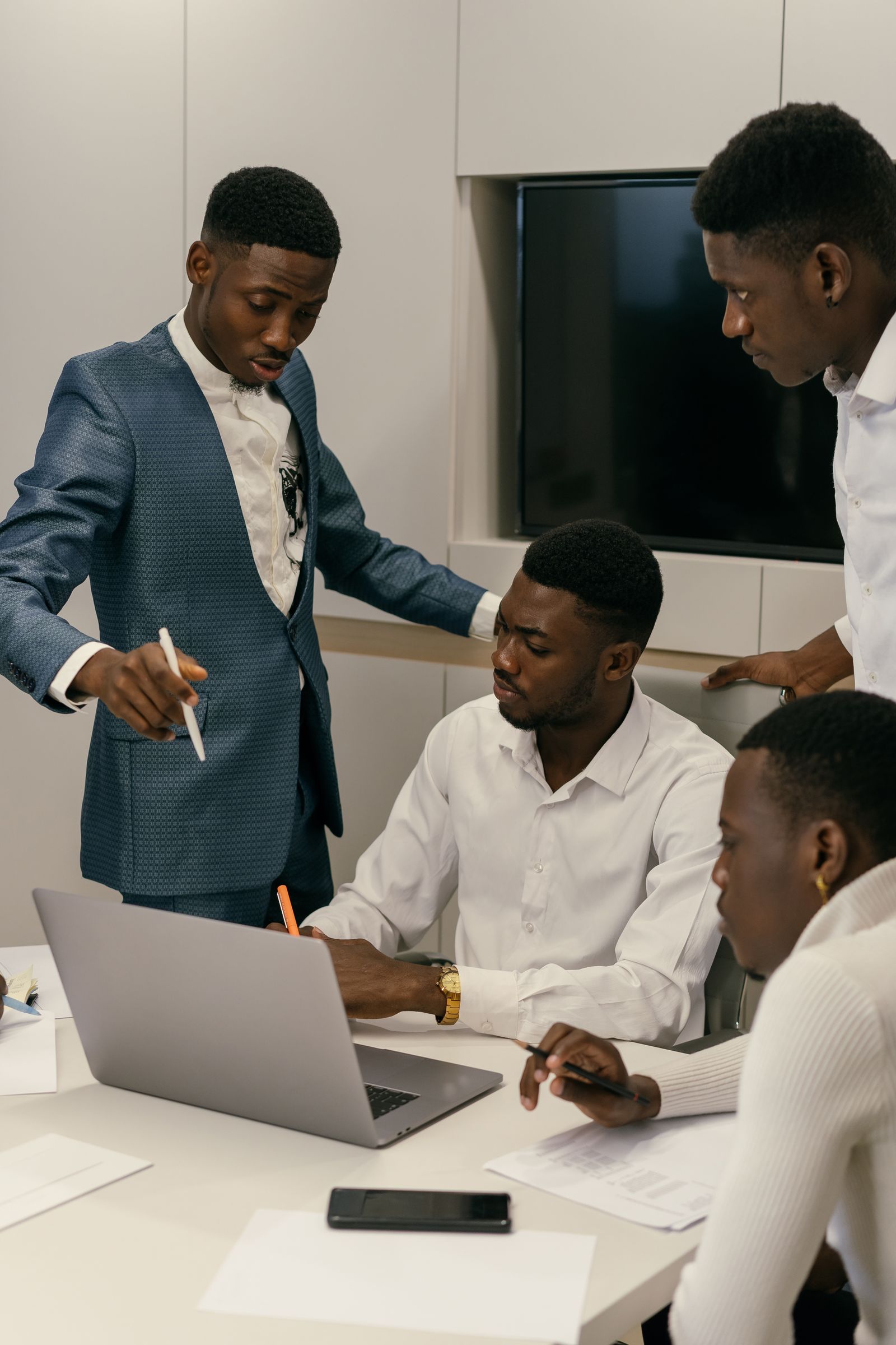 An account team reviewing a client brief